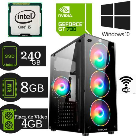 PC Gamer Barato Intel i5 3.2 GHZ SSD 240GB 8GB Memoria Ram Placa de Video  Jogos - Computador Gamer Fácil Intel Core i5 SSD 240GB 8GB RAM GForce Wifi  - Computador Gamer - Magazine Luiza