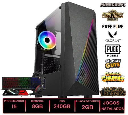 Pc gamer barato i5 8gb ssd 240gb com jogos instalados + wi-fi - GSNEW -  Computador Gamer - Magazine Luiza