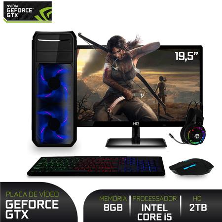 Imagem de PC Gamer Completo com Monitor 19.5" Intel Core i5 8GB HD 2TB (Geforce GTX Ti 4GB) EasyPC Player