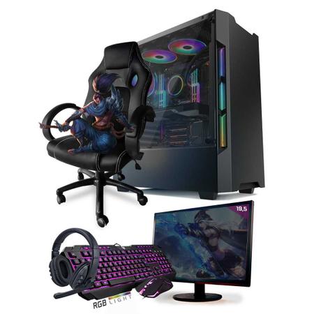 Pc Gamer Completo Neologic Streamer NLI82432 Intel i5-9400F 16GB (rtx 2060  6GB) ssd 240GB + HD 1TB 600W 80 Plus + 2 Monitores 21 + Cadeira em Promoção  na Americanas