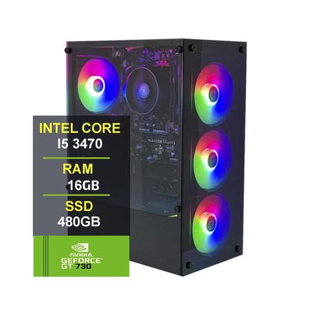 Pc Gamer Cpu Completo I5 16gb, Ssd 240gb, Placa Vídeo 4gb