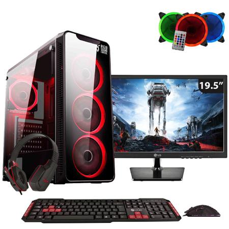 Computador Gamer Completo com Monitor LED Intel Core i5 8GB HD 500GB  (Nvidia Geforce gt) Kit gamer com mousepad EasyPC Light na Americanas  Empresas