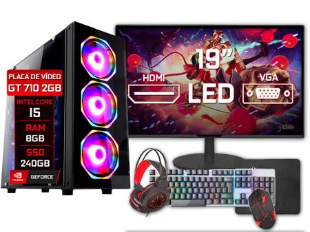 PC Gamer CS ULTRA RGB Completo Barato com Monitor, Teclado, Mouse