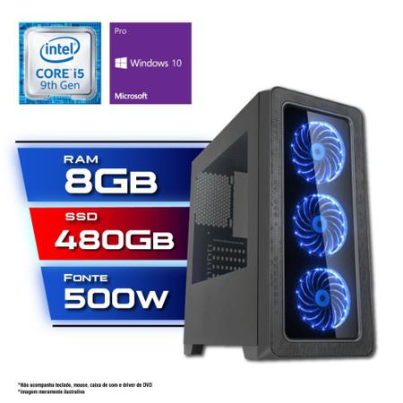 Imagem de PC Gamer Intel Core i5 9400 9ª Geração 8GB SSD 480GB Fonte 500W Windows 10 PRO CertoX BRAVE 5123
