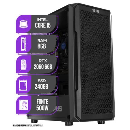 Pc Gamer Completo Intel Core I3 8º G 16gb Ssd 240gb Rtx 2060