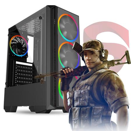 Computador PC Gamer Nível 25 / AMD Ryzen 5 3600 / Placa de Vídeo AMD RX 580  8GB / Ram DDR4* SSD Nvme*