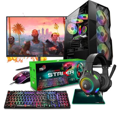 Kit Pc Gamer I7 480gb Placa De Vídeo + Monitor + Combo Game