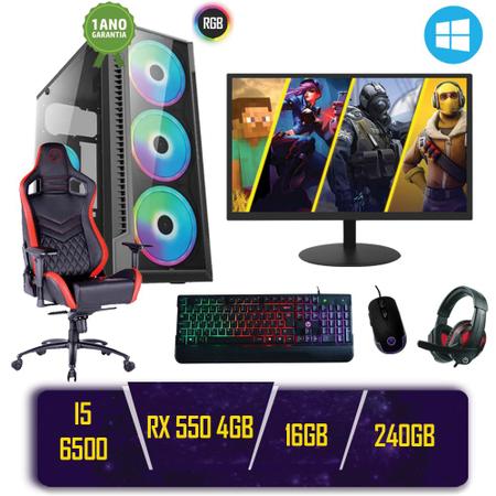 Pc Gamer Completo I5 16gb Ssd240 Monitor + Kit Gamer Full Hd