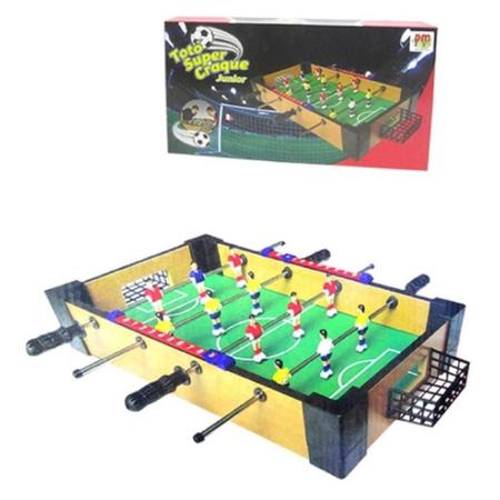 Futebol de mesa infantil pebolim moderno fliperama completo gol a gol  brinquedo campo botao