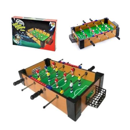 Jogo Futebol Infantil De Mesa Pebolim Manual Campo Botao