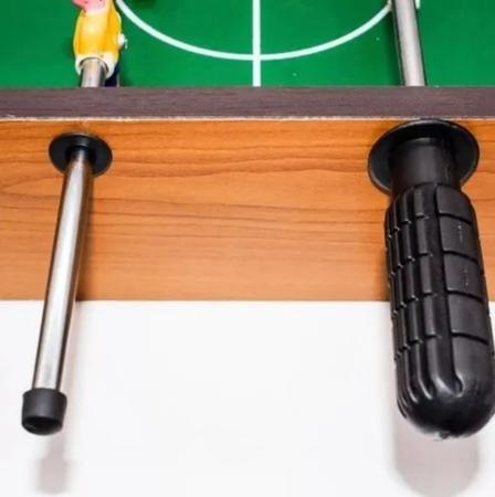 Pebolim Jogo de Futebol de Mesa Portátil Completo 12 Jogadores