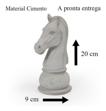 Decoração Peças De Xadrez Cavalo Escultura Grande Estátua 25cm