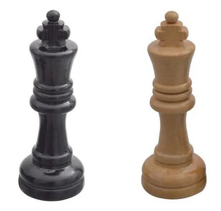 Imagem de Peças de jogo de xadrez oficial de madeira maciça  rei 10cm