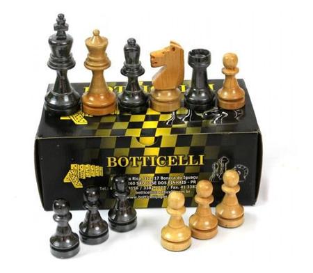 Peças de xadrez, peças de xadrez de madeira com 2,17 pol. King