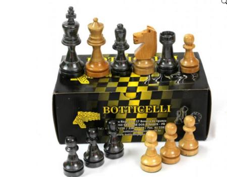 PEÇAS DE MADEIRA PARA TABULEIRO CASA 3X3. - XADREZ BOTTICIELLI / CHESS KING