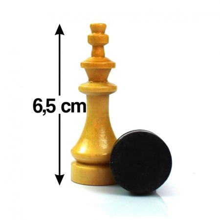 Imagem de Peças para Jogo de Xadrez em Madeira Rei 6cm - Botticelli