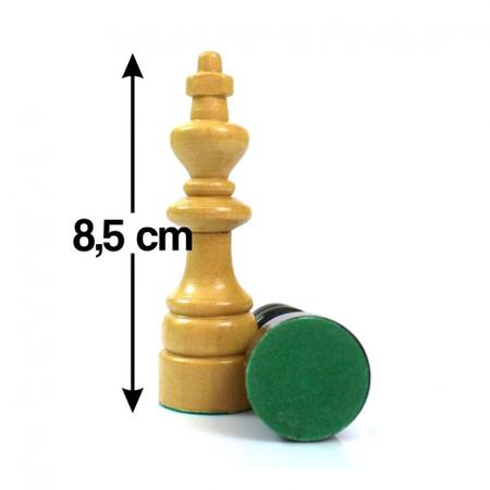Peças para Jogo de Xadrez em Madeira Rei 8cm - Botticelli