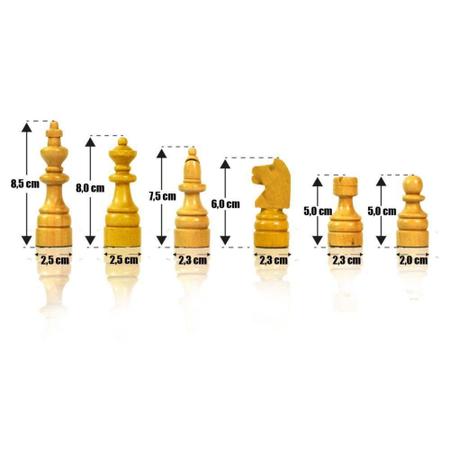 Peças para Jogo de Xadrez em Madeira Rei 8cm - Botticelli - Jogo