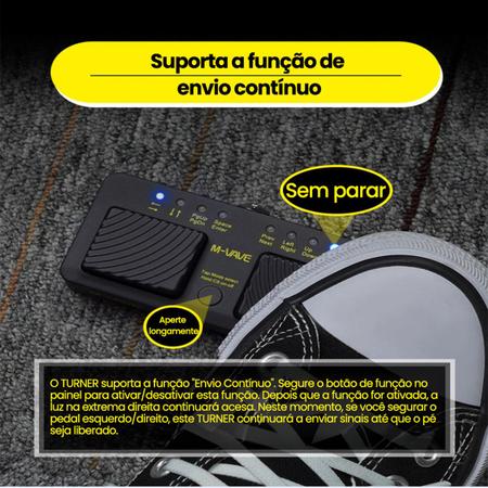 Pedal Sem Fio Bluetooth Passador De Página Partitura E Cifra