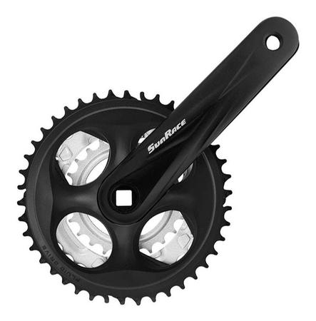 Imagem de Pedivela Bicicleta Mtb Sunrace M500 Preto 170mm 42/34/24d