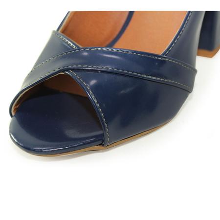 Peep toe hot sale azul marinho