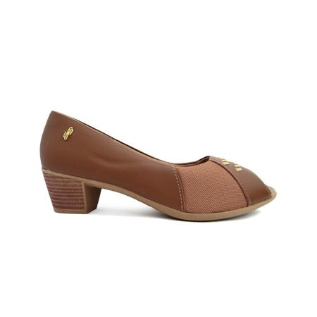 Peep toe couro store usaflex