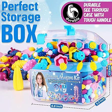 100 pçs contas pop crianças meninas princesa jóias fazendo kit criativo  colar pulseira anéis diy ideal