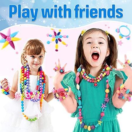 Peertoys Pop Beads Brinquedos para Meninas - Colar de pulseira de