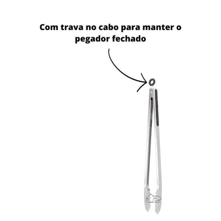 Pegador Culinário Profissional Inox Universal 40Cm Weck Imagem de Pegador Culinário Profissional Inox Universal 40Cm Weck