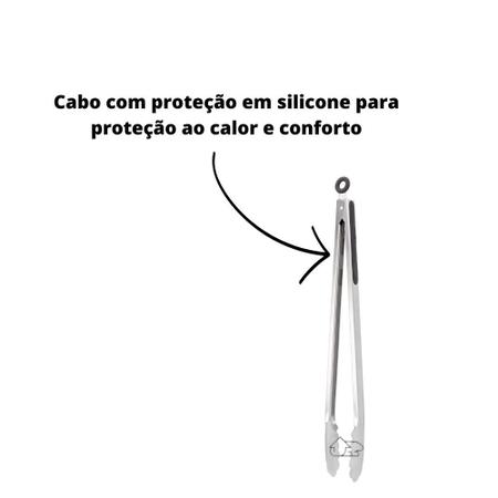 Pegador Culinário Profissional Inox Universal 40Cm Weck Imagem de Pegador Culinário Profissional Inox Universal 40Cm Weck