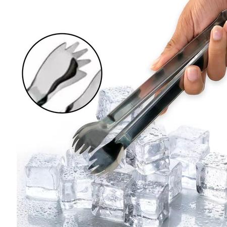 Imagem de Pegador de Gelo Inox Cozinha Multiuso Churrasco Carne Profissional Doméstico Versátil