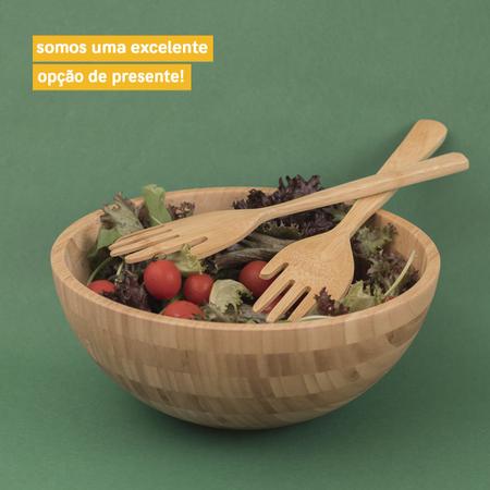 Imagem de Pegador de Saladas de Bambu de Mãozinha - Oikos