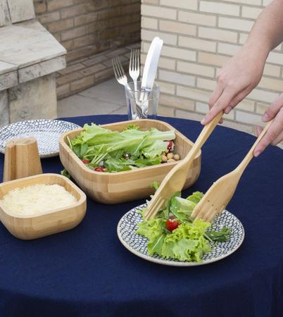 Imagem de Pegador de Saladas de Bambu de Mãozinha