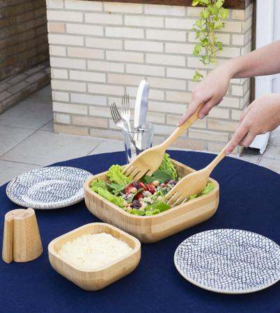 Imagem de Pegador de Saladas de Bambu de Mãozinha