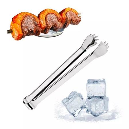 Imagem de Pegador Gelo Inox Churrasco Carne Casa Bar Restaurante