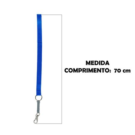 Imagem de Peitoral Americano Nylon 30mm Com Guia Amortecedor 70cm Azul