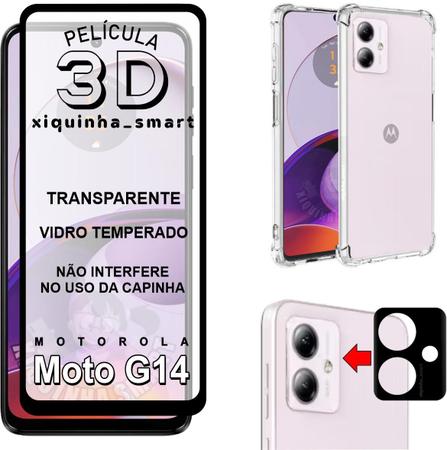 Imagem de Película 3D + Câmera 3d + Capinha Para Motorola Moto G14