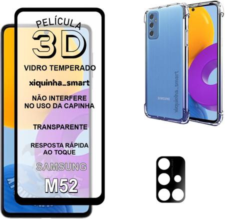 Imagem de Película 3D Vidro + Câmera 3D + Capinha Para Samsung M52