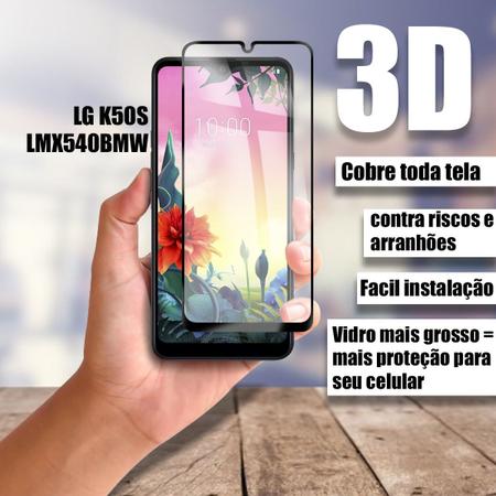 Imagem de Película De Vidro 3d LG K50S X540BMW 6.5 Preta Cobre A 100% - Cell In Power25