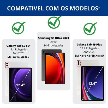 Imagem de Película De Vidro Para Câmera Galaxy Tab S9 Fe+ X616B