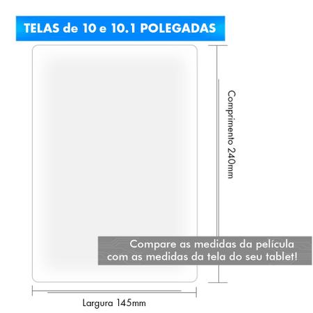Imagem de Pelicula de Vidro Tablet Positivo Tab Q10 Tela 10 10.1 T2040 T310 Encaixe Perfeito Fácil Aplicação