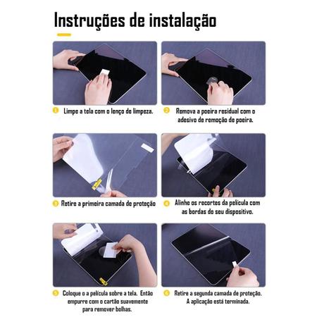 Imagem de Película Fosca de iPad Air 5 4 Ger 10.9" Paperlike Protetora Premium Anti Reflexo/Marca de Dedo Sensação Escrever Desenhar em Papel