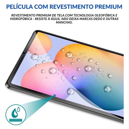 Imagem de Película Tablet Samsung Galaxy Tab S6 Lite 10.4  Vidro Temperado Premium 9H Proteção Anti Quebra Riscos Queda Impacto  Resistente Não Desgasta a S Pen