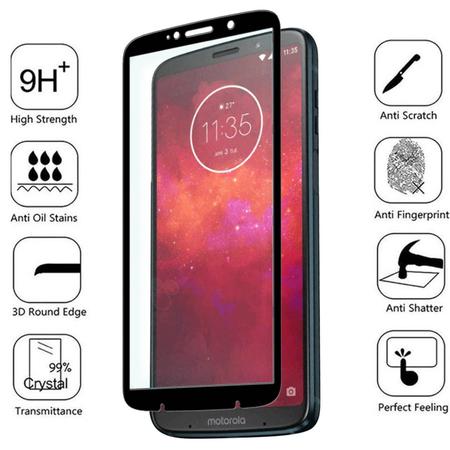 Imagem de Película Vidro 3D Bordas Pretas Motorola Moto Z3 Play