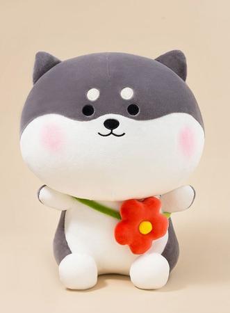 Pel cia Cachorrinho Cinza Shiba Himi Personagem Japon s ATM
