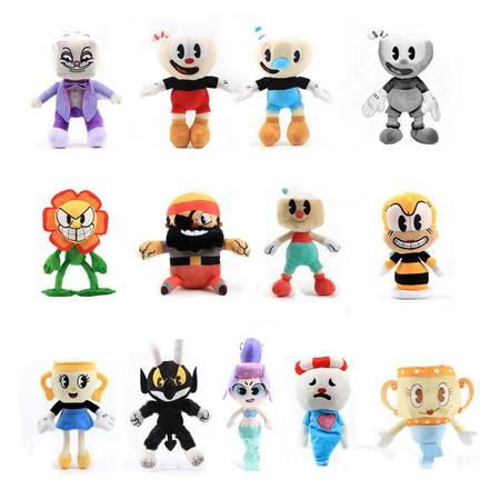 Evil cuphead hotsell and mugman plush