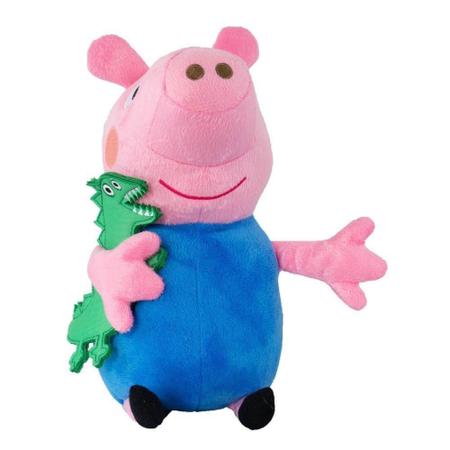 Peppa Pig pelúcia para crianças, peluches macios, desenhos