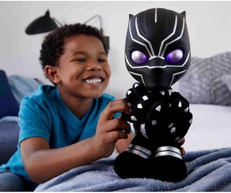 Imagem de Pelúcia Interativa 30Cm Pantera Negra Com luz e som - Disney Marvel - Vingadores - Avengers - Mattel - HKN38