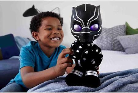 Imagem de Pelúcia Interativa 30Cm Pantera Negra Com luz e som - Disney Marvel - Vingadores - Avengers - Mattel - HKN38
