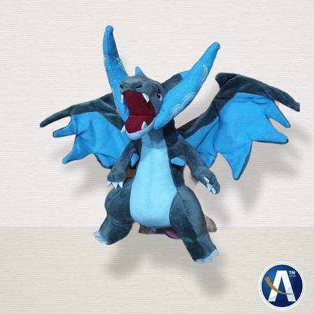 Charizard Mega Evolução X Pelúcia Pokémon Licenciada 30x47cm